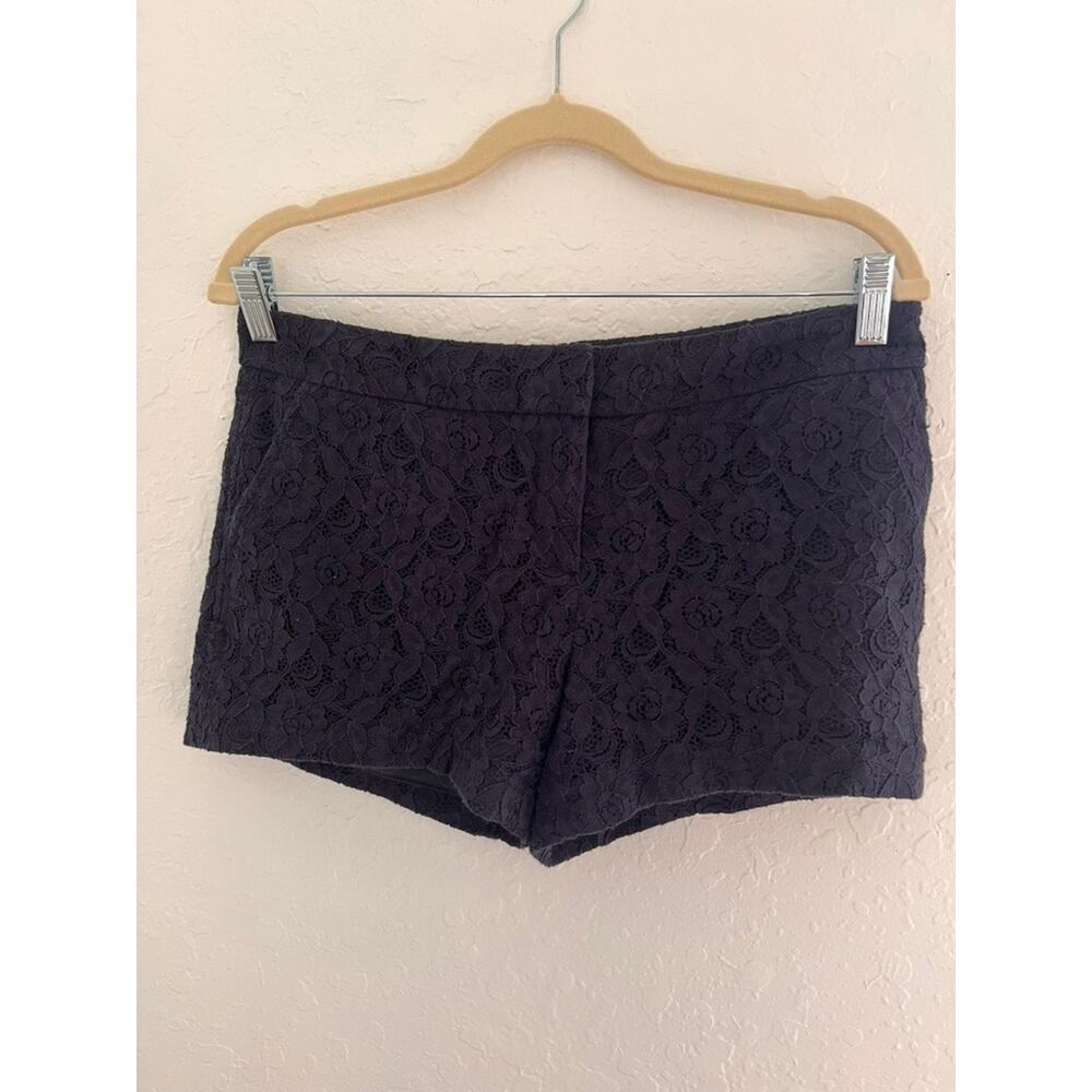Cynthia Rowley Garbo Navy Blue Floral Lace Shorts Size 6